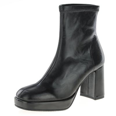 Miss Elastic - 77030 Platform Ankle Boot, Black 1